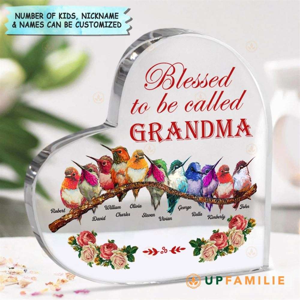 Personalized Acrylic Plaques Blessed To Be Called Grandma Grandma Gifts