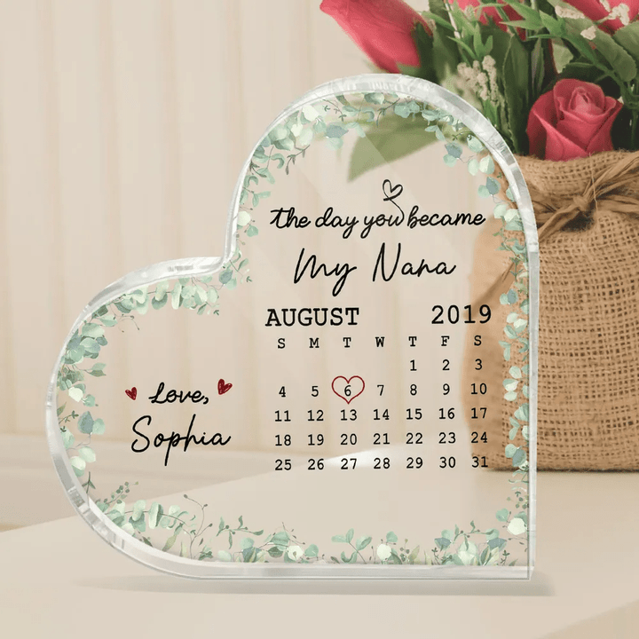 Personalized Acrylic Plaques The Day You Became Nana Best Grandma Gifts