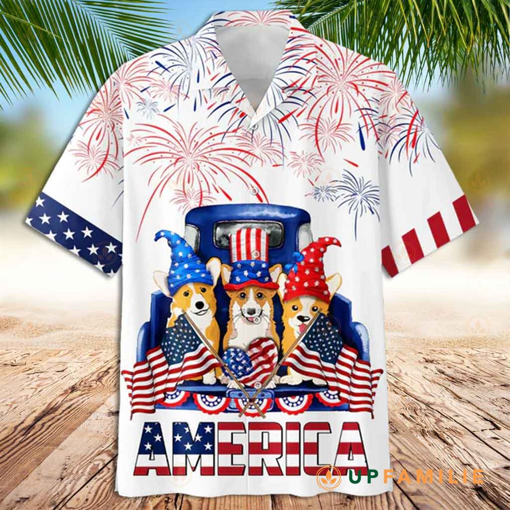 Corgi Hawaiian Shirt Corgi Independence Day Stunning Hawaiian Shirt