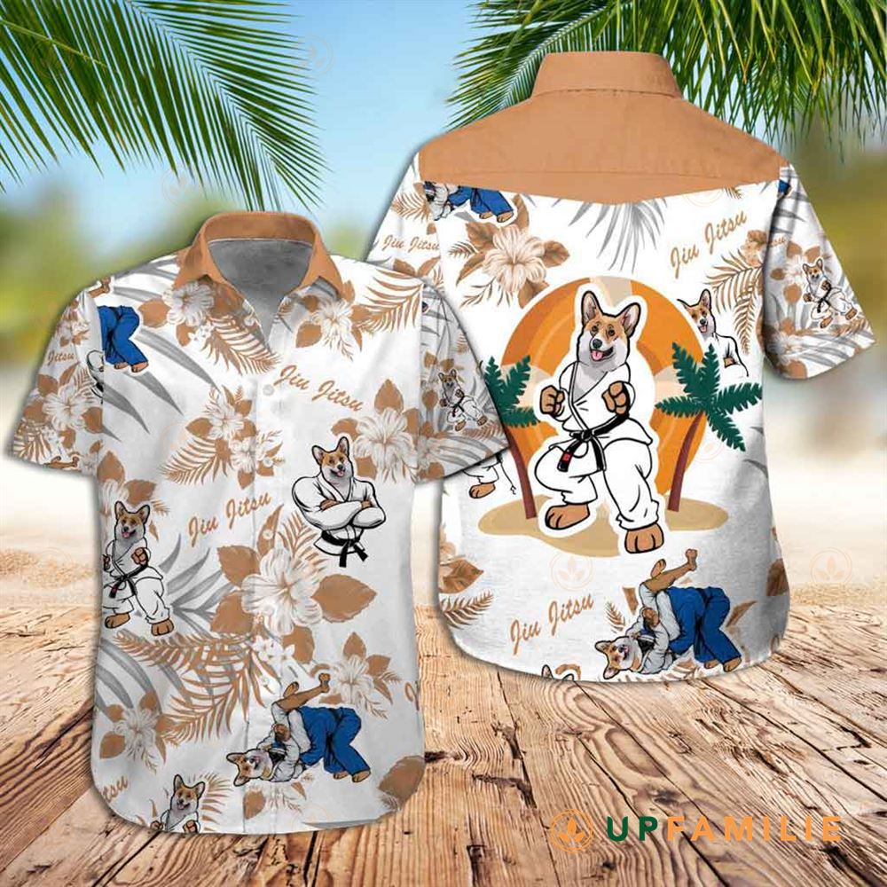 Corgi Hawaiian Shirt Corgi Jiu Jitsu Best Hawaiian Shirt