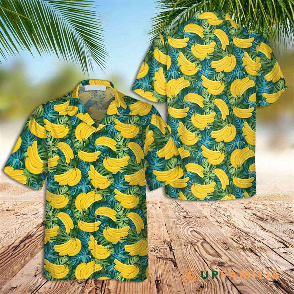 Banana Hawaiian Shirt Banana Tropical Leaves Hawaiian Shirt