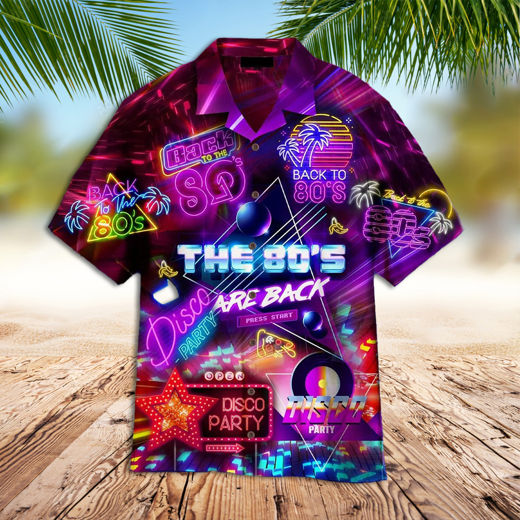 80s Hawaiian Shirt Back To The 80s Disco Party Hawaiian Shirt