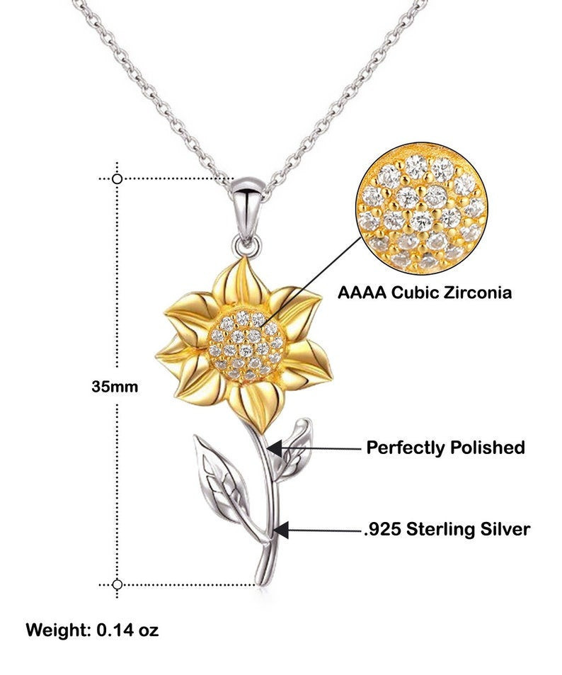 Mom Necklace I Will Always Need You Custom Sunflower Pendant Necklace From Son To Mother
