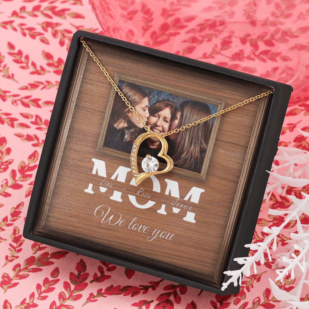 Mom Necklace We Love You Custom Forever Love Necklace Presents For Mom