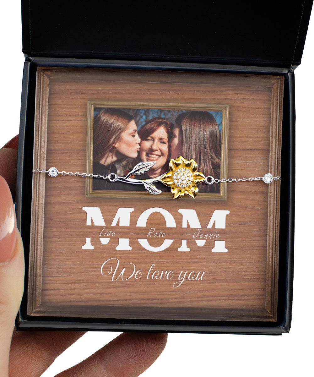 Mother Bracelet We Love You Custom Sunflower Bracelet Gift For Mom