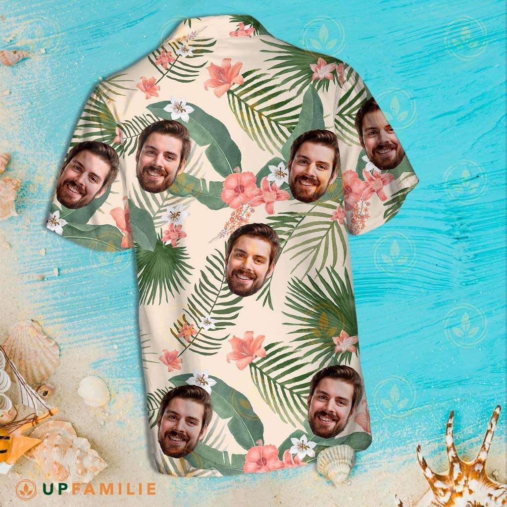 Custom Face Tropical Shirt Foliage Custom Hawaiian Shirts
