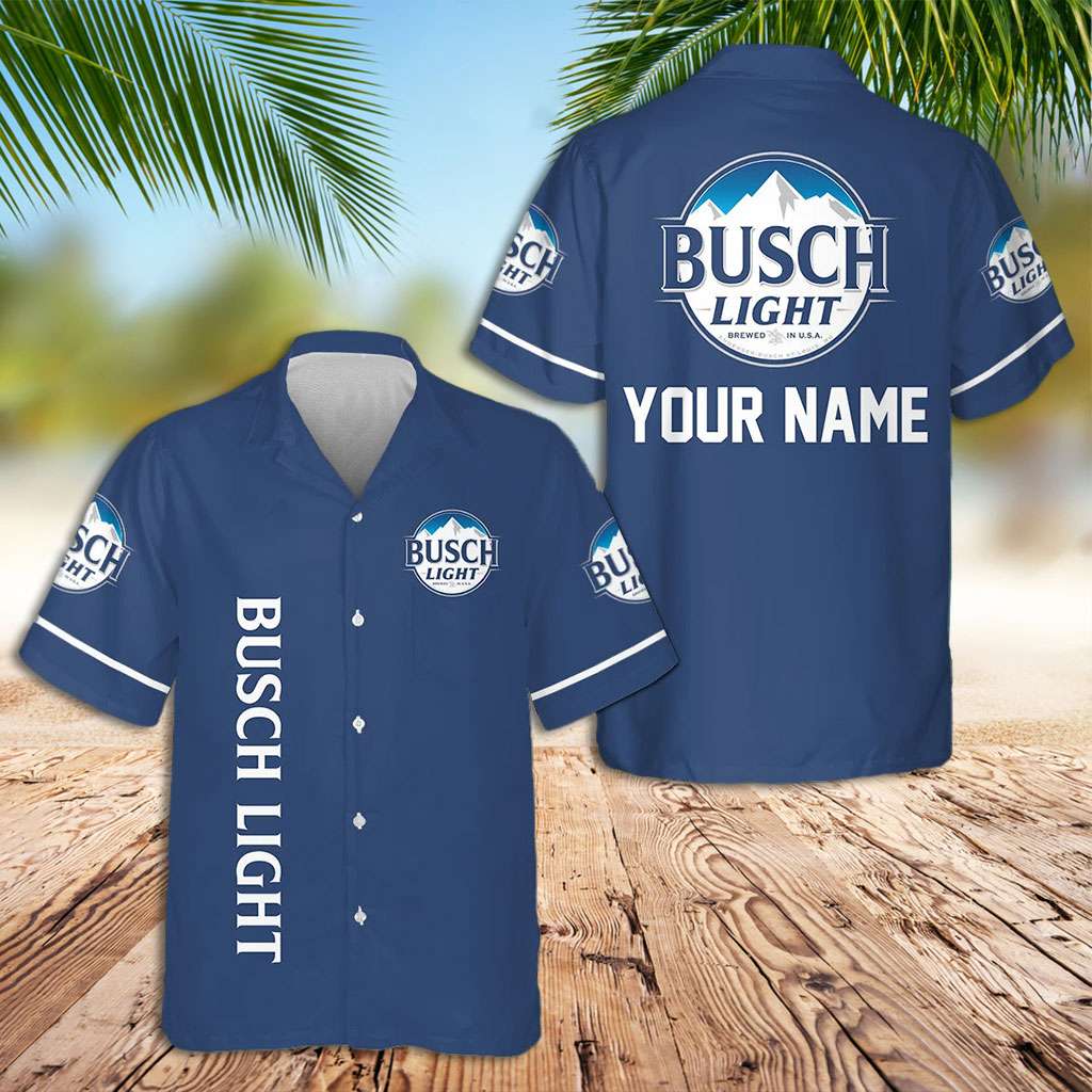 Busch Light Hawaiian Shirt Busch Light Blue Custom Hawaiian Shirts
