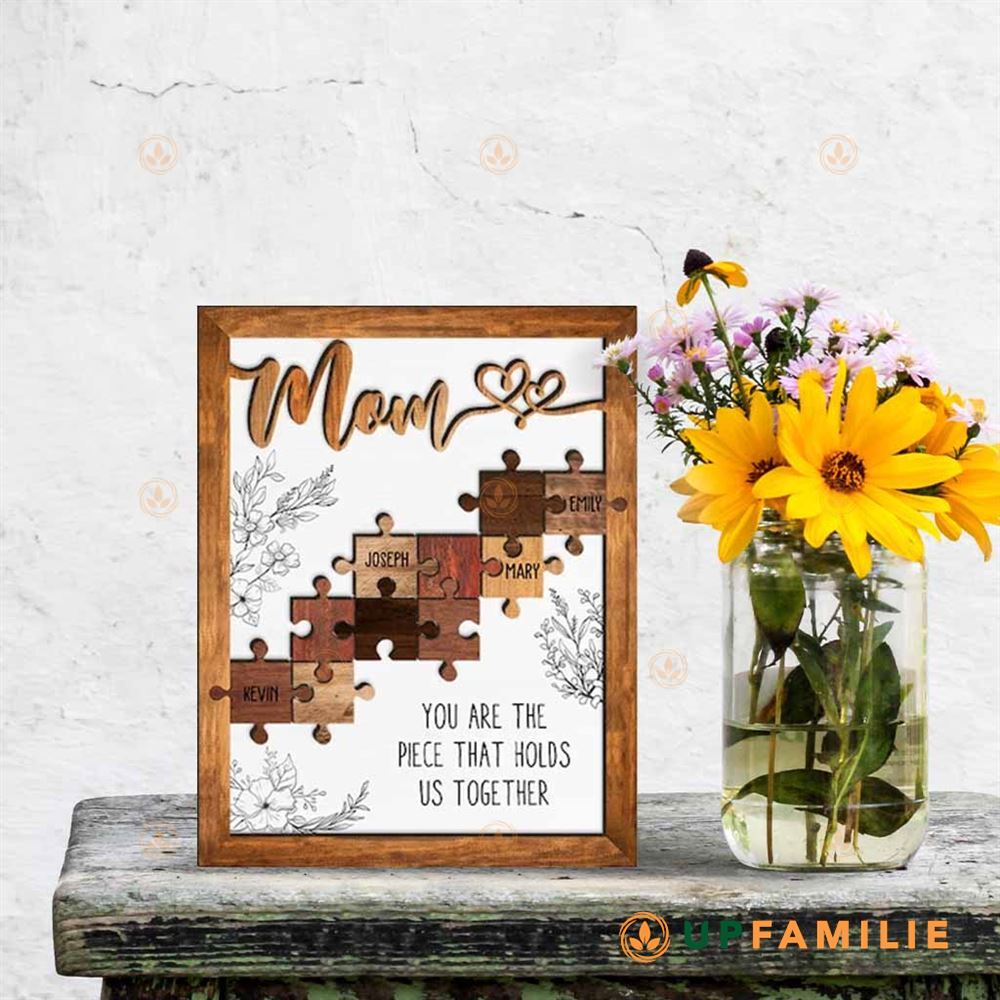Mom Puzzle Sign Mom You Are Piece Vintage Custom Puzzle Sign