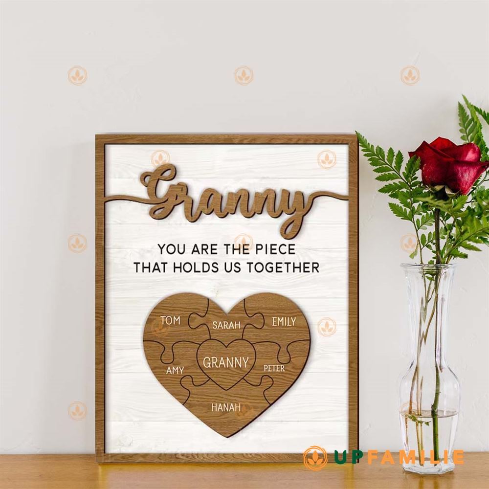 Mom Puzzle Sign Granny You Are The Piece Personalized Puzzle Sign