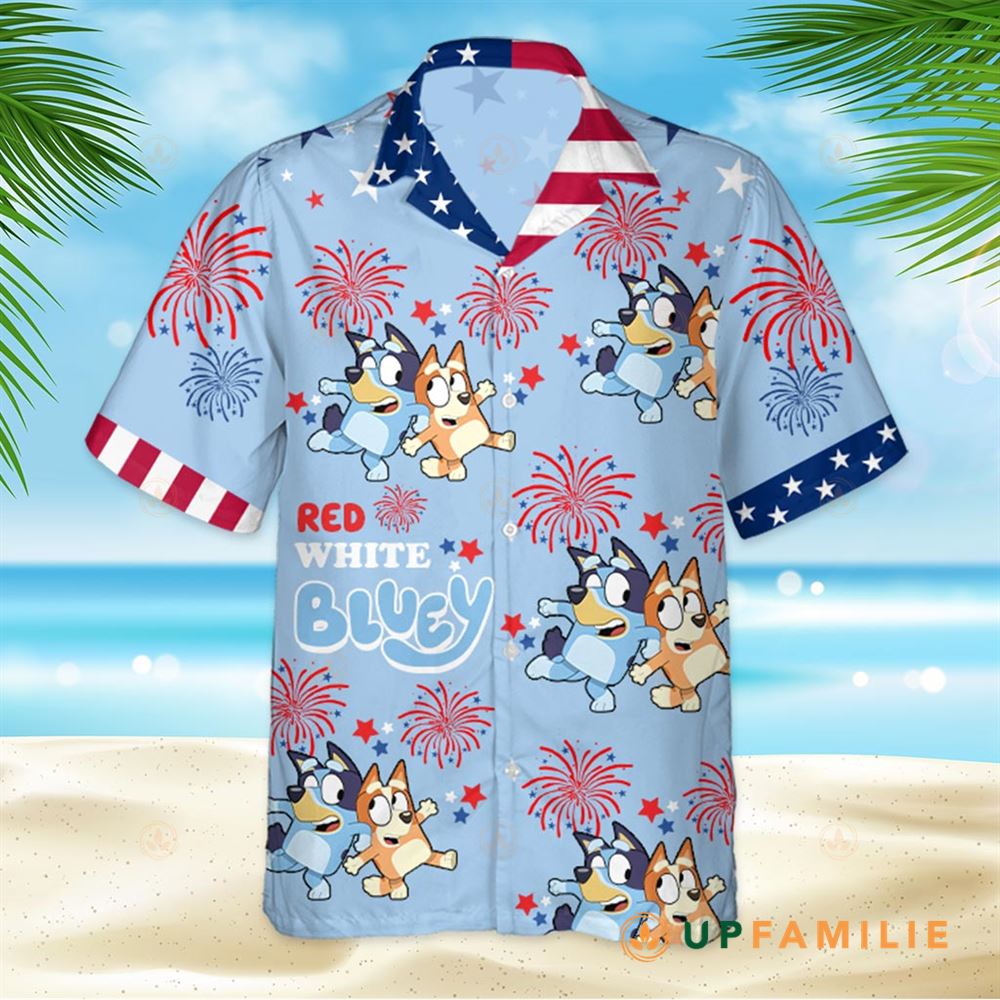 Bluey Hawaiian Shirt Independence Day Cool Hawaiian Shirts