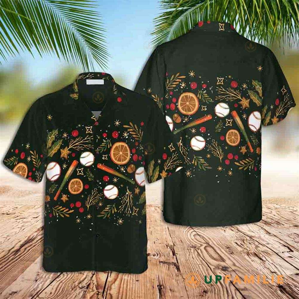 Christmas Hawaiian Shirt Christmas Baseball Pattern Best Hawaiian Shirts