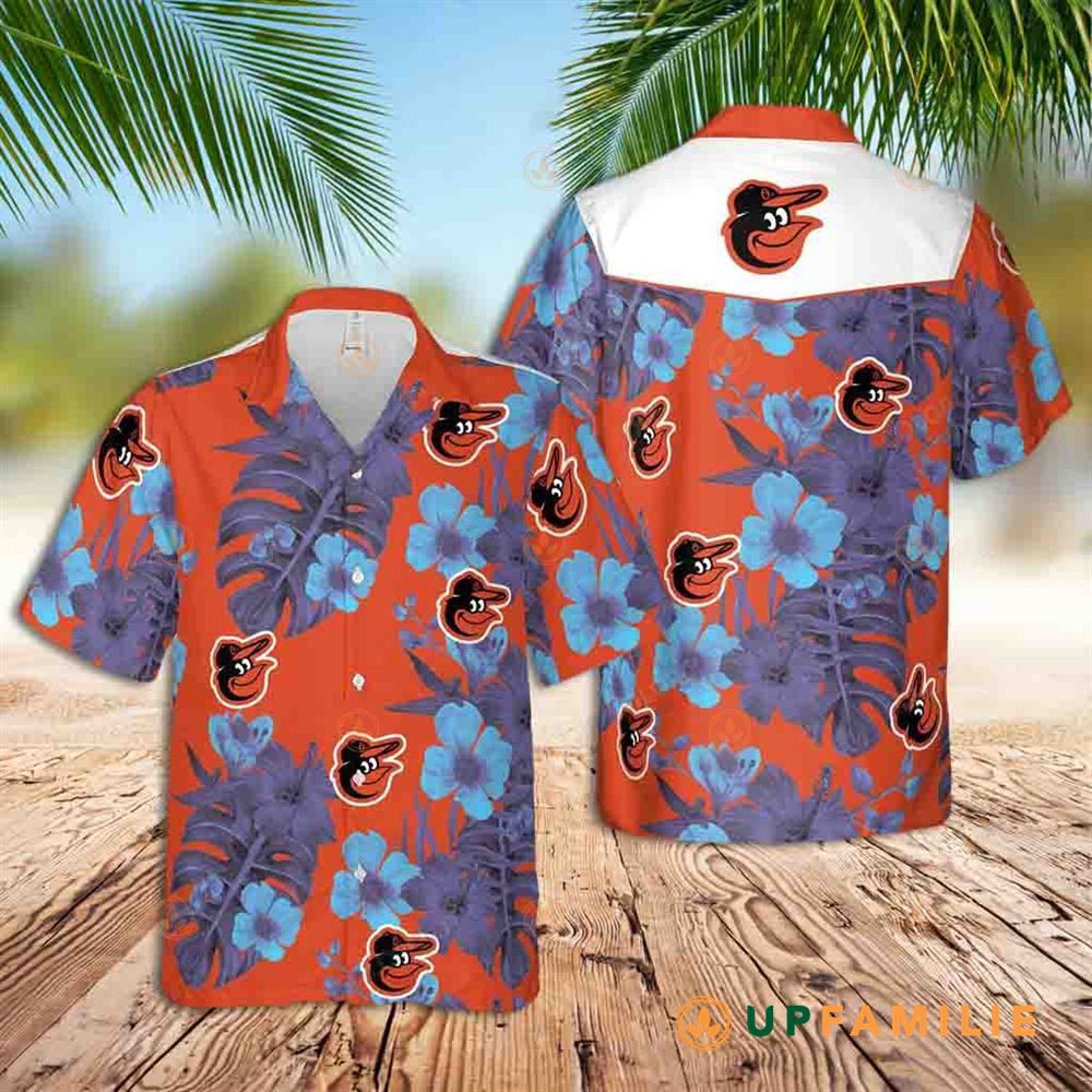 Baltimore Orioles Baseball Sports Unisex Floral Hawaiian Shirt