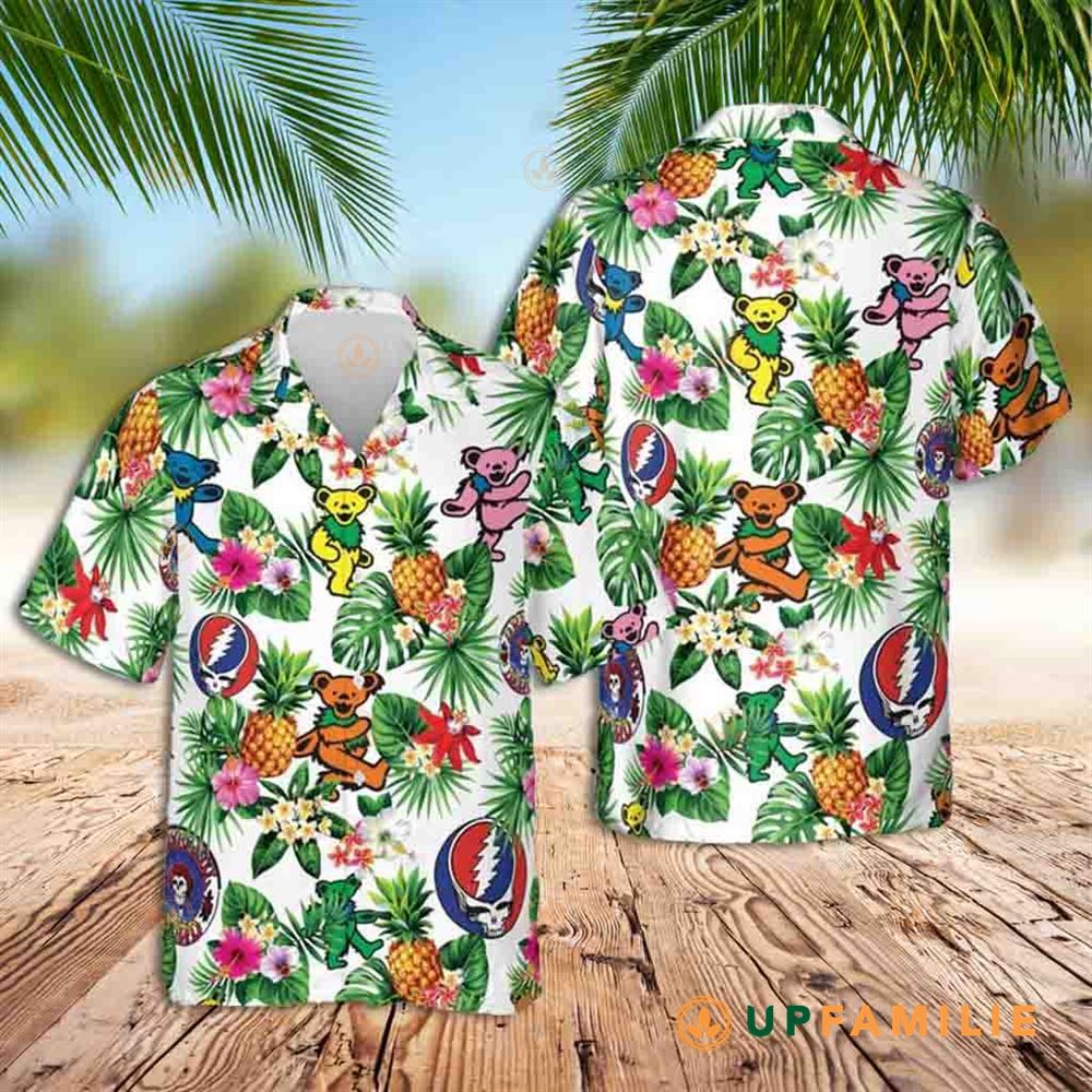 Grateful Dead Hawaiian Shirt Bear Summer Tropical Shirt