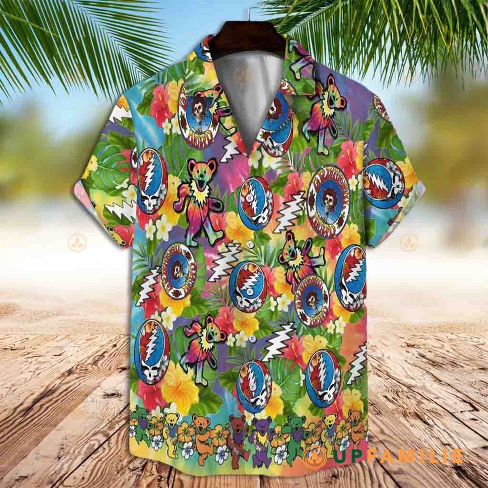 Grateful Dead Hawaiian Shirt Floral Tropical Shirt