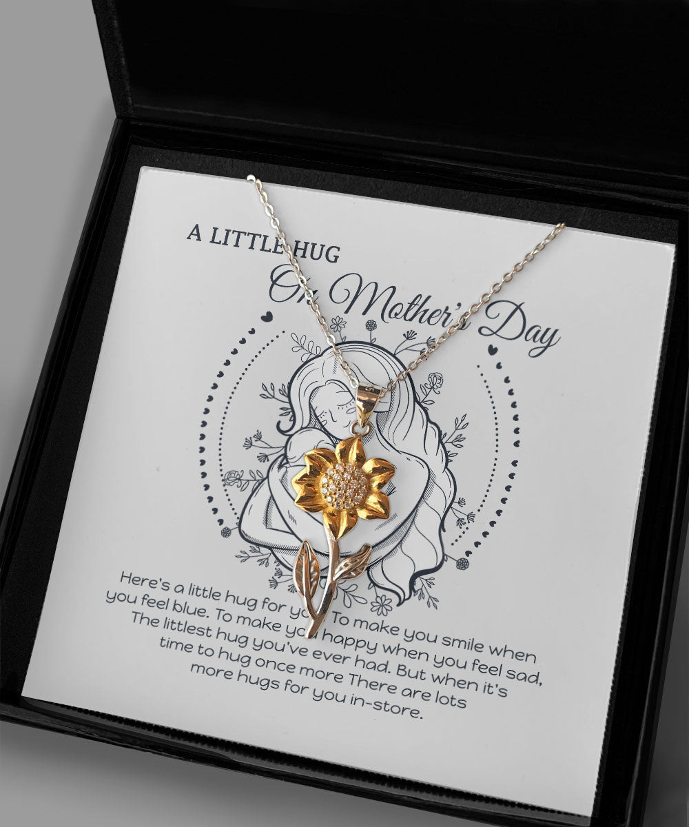 Mom Necklace To Make You Smile When You Feel Blue Sunflower Pendant Necklace Mother’s Day Gifts