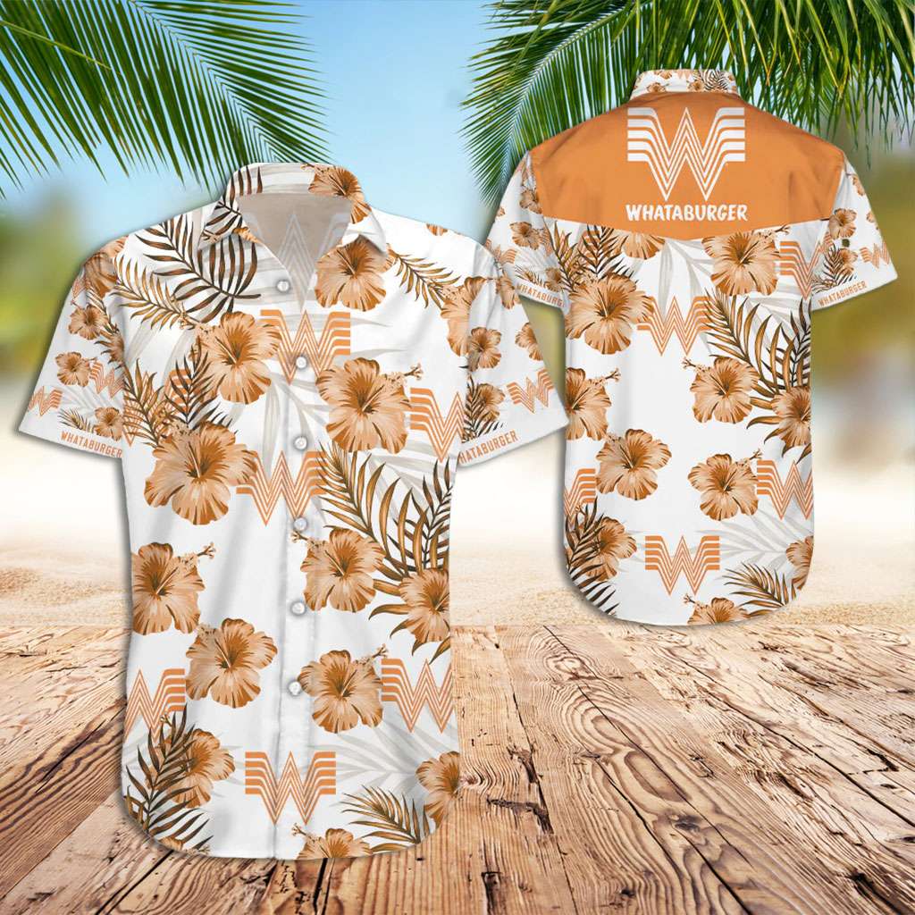 Whataburger Hawaiian Shirt Tropical Floral Hawaiian Shirt
