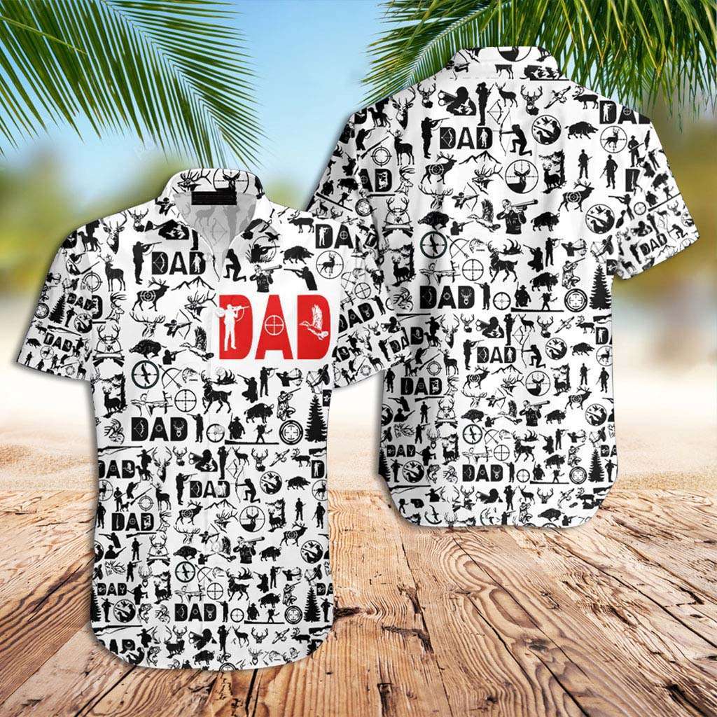 Black And White Hawaiian Shirt Hunter Father Hawaiian Shirt Hawaiian Shirts For Men