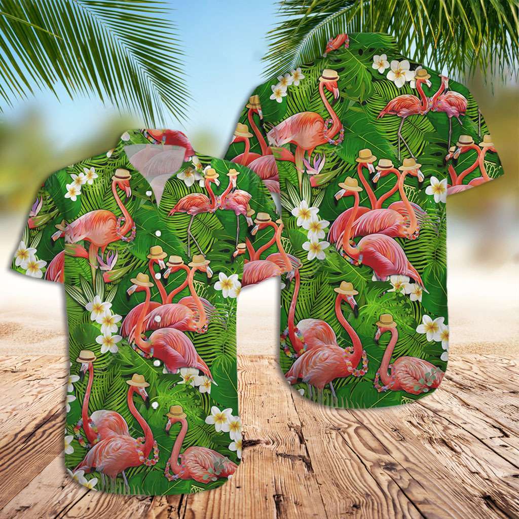 Flamingo Hawaiian Shirt Stand Tall And Be Fabulous Tropical Flamingo Hawaiian Shirt