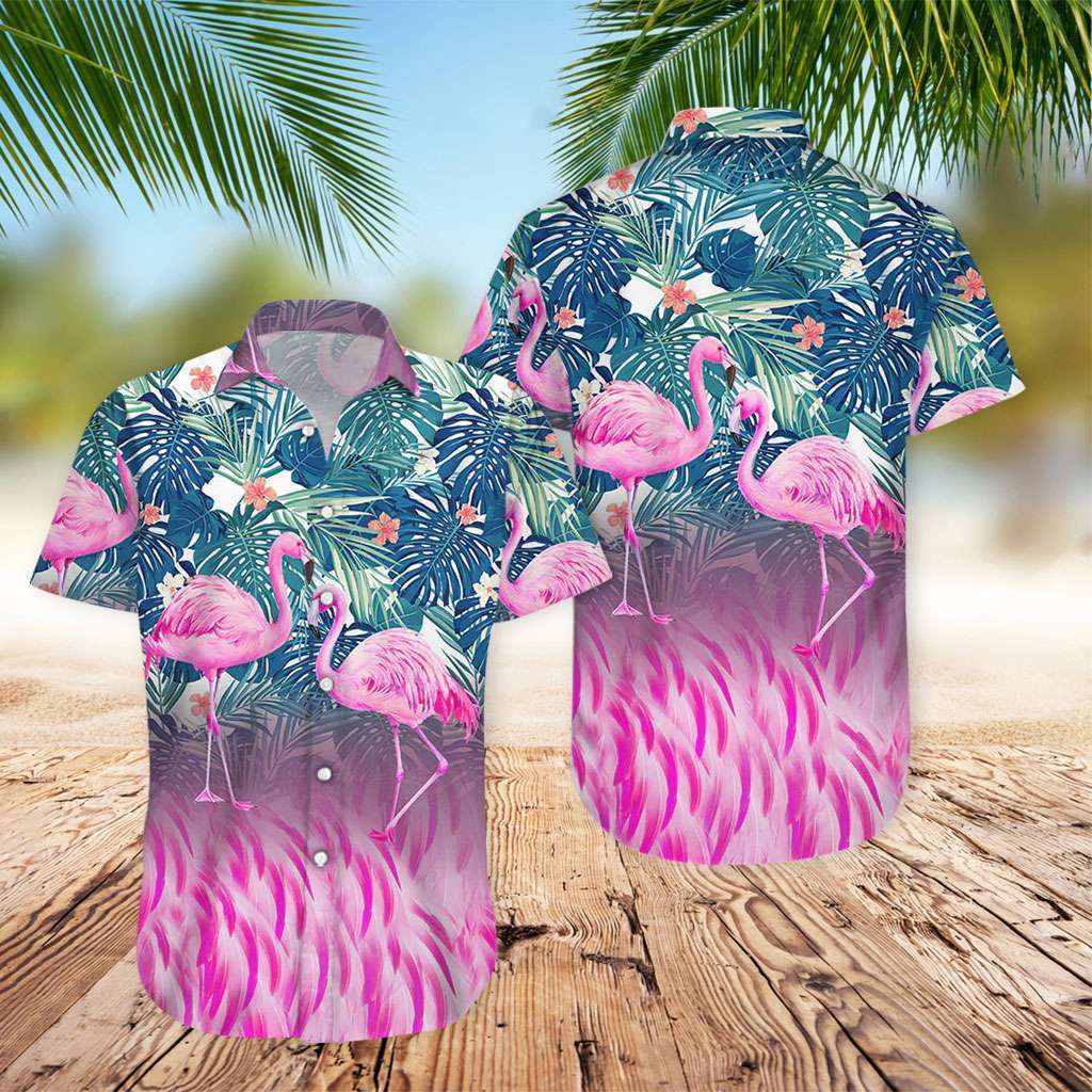 Flamingo Hawaiian Shirt Tropical Aloha Flamingo Hawaiian Shirt