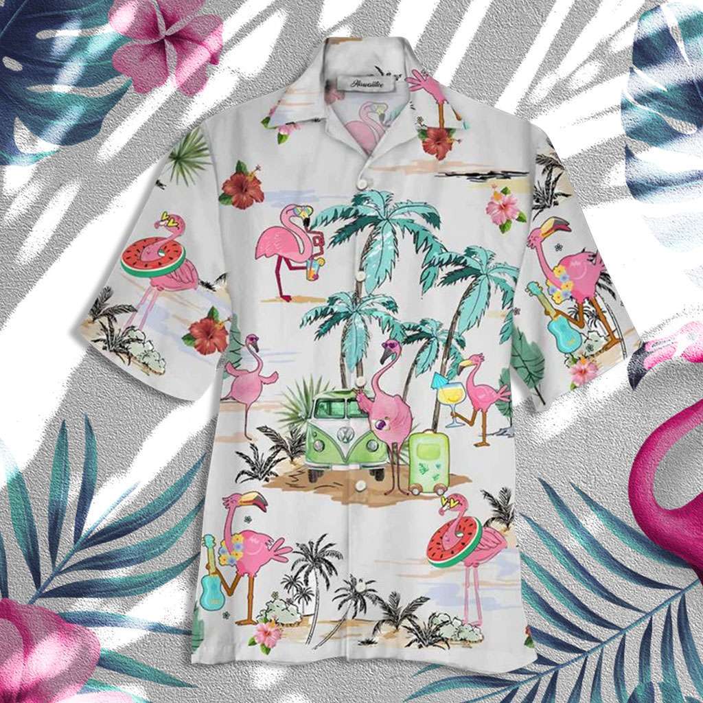 Flamingo Hawaiian Shirt Vintage Flamingo Hawaiian Shirt