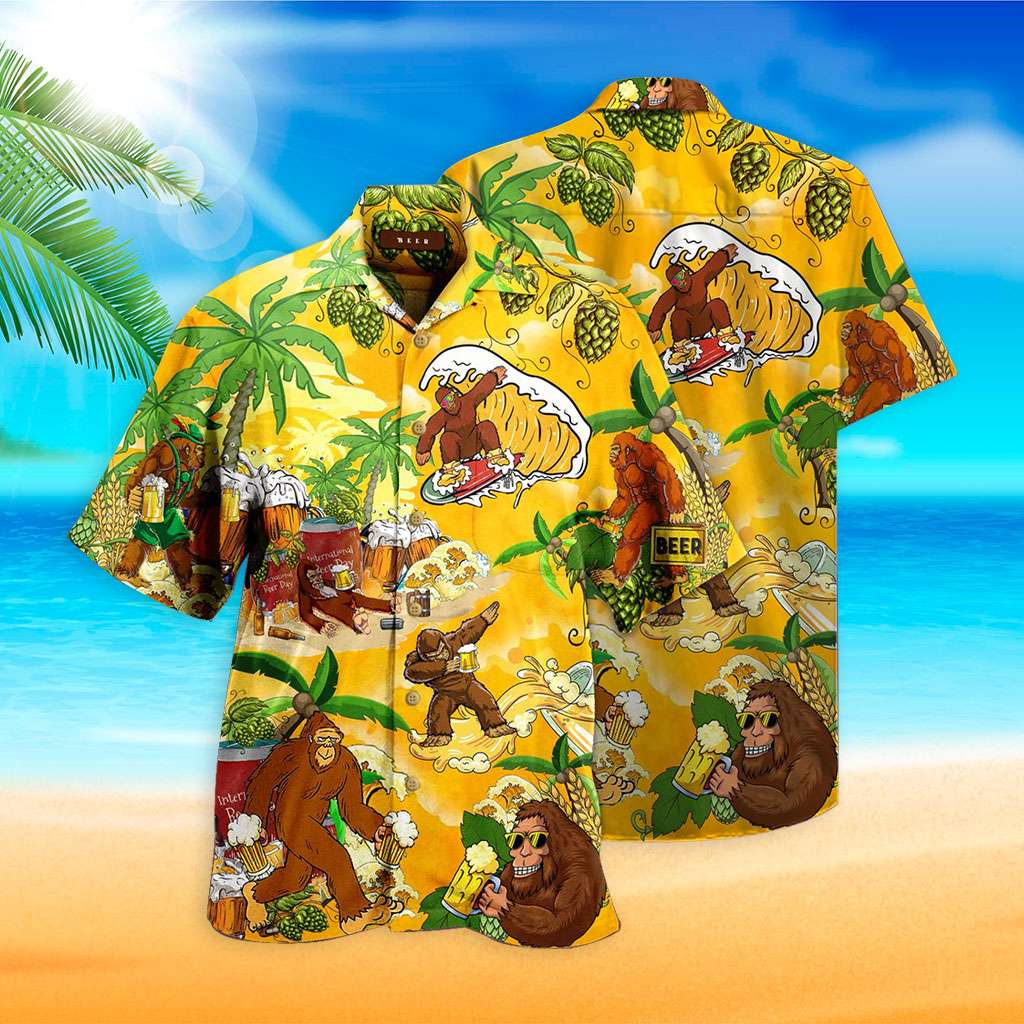 Bigfoot Hawaiian Shirt Bigfoots Summer Beer Hawaiian Shirt