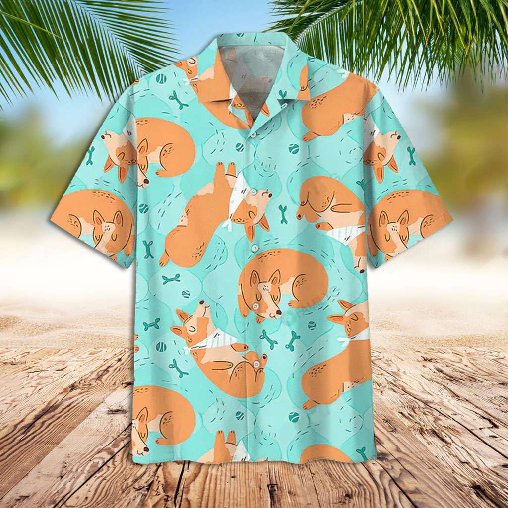 Dog Hawaiian Shirt Welsh Corgi Dog Hawaiian Shirt