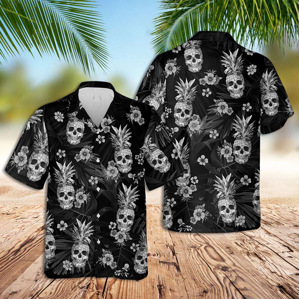 Skull Hawaiian Shirt Gothic Skull Hawaiian Shirt