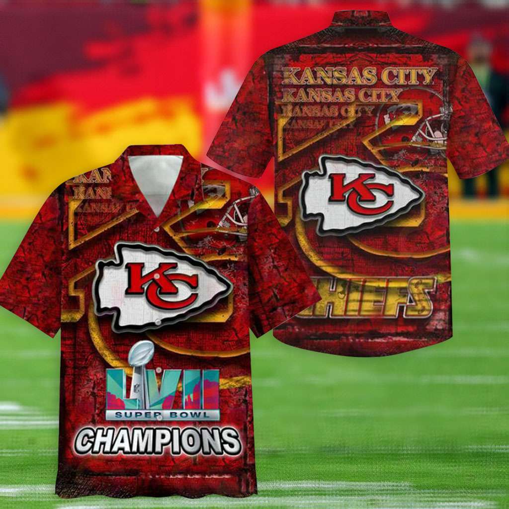 Super Bowl Kansas City Chiefs Hawaiian Shirt Lvii Super Bowl Hawaiian Shirt