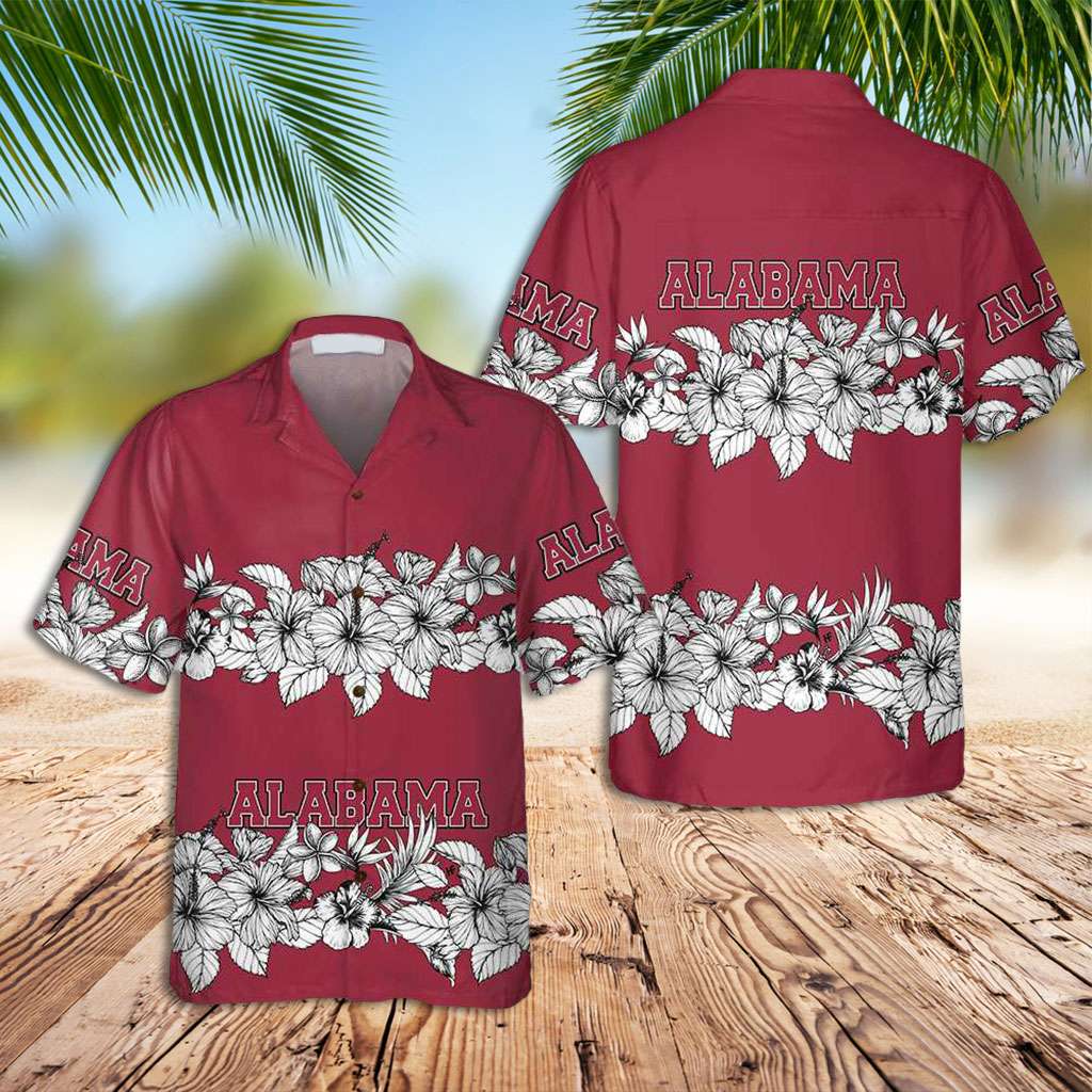Alabama Hawaiian Shirt Alabama Flower Hawaiian Shirt