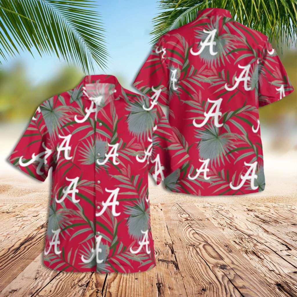 Alabama Hawaiian Shirt Alabama Leaves Hawaiian Shirt