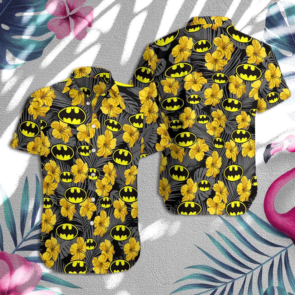 Batman Hawaiian Shirt Batman Floral Hawaiian Shirt