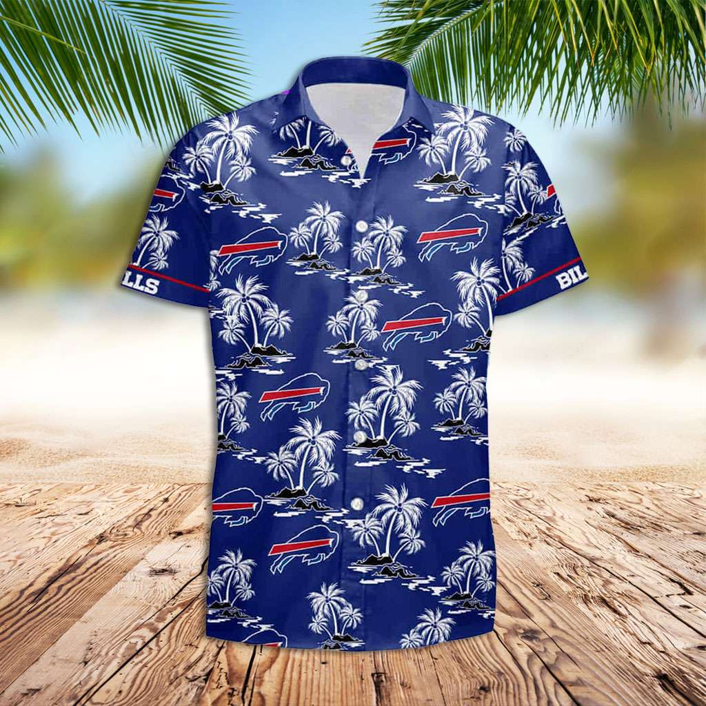 Buffalo Bills Hawaiian Shirt Island And Trees Hawaiian Shirt