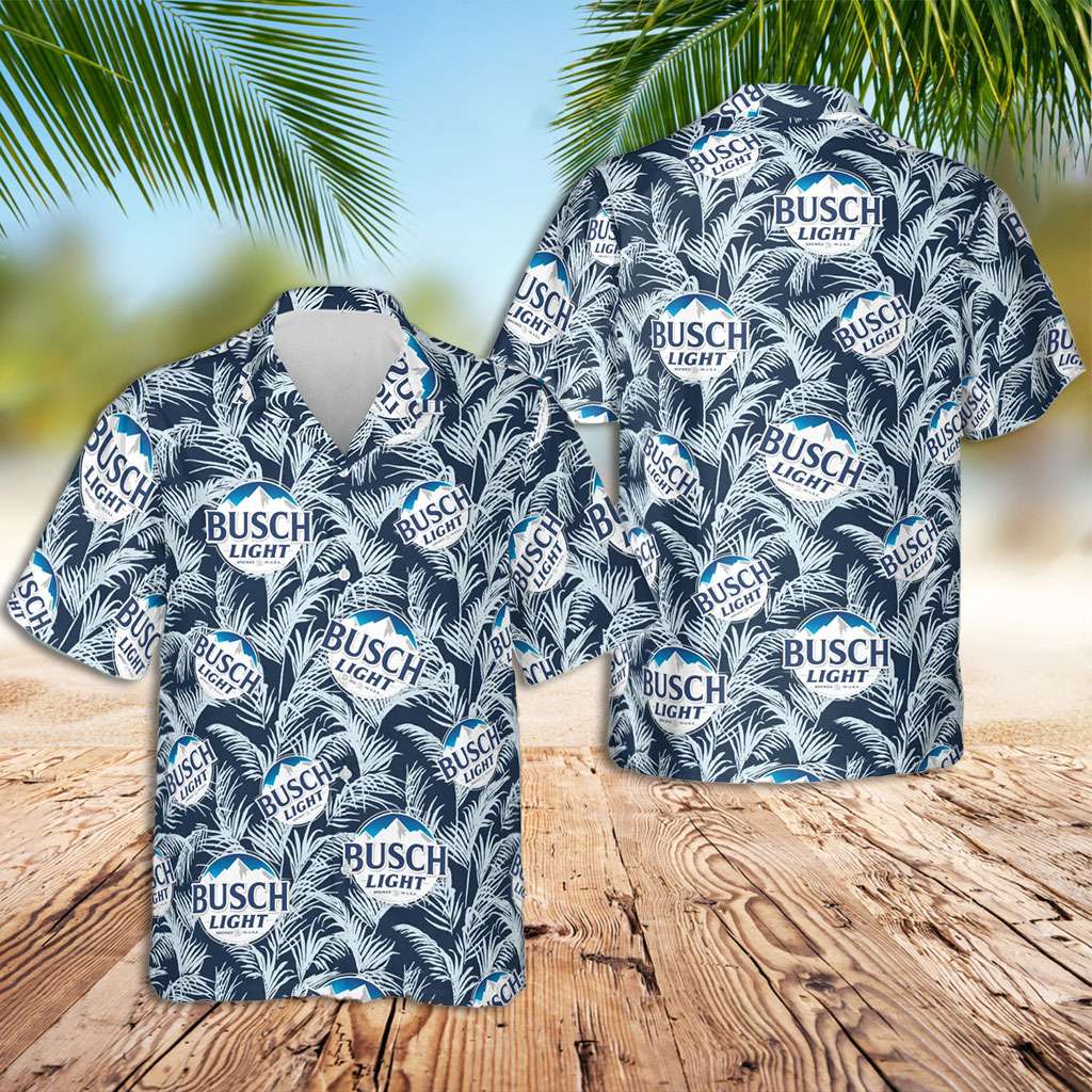 Busch Light Hawaiian Shirt Busch Light Leaves Hawaiian Shirt