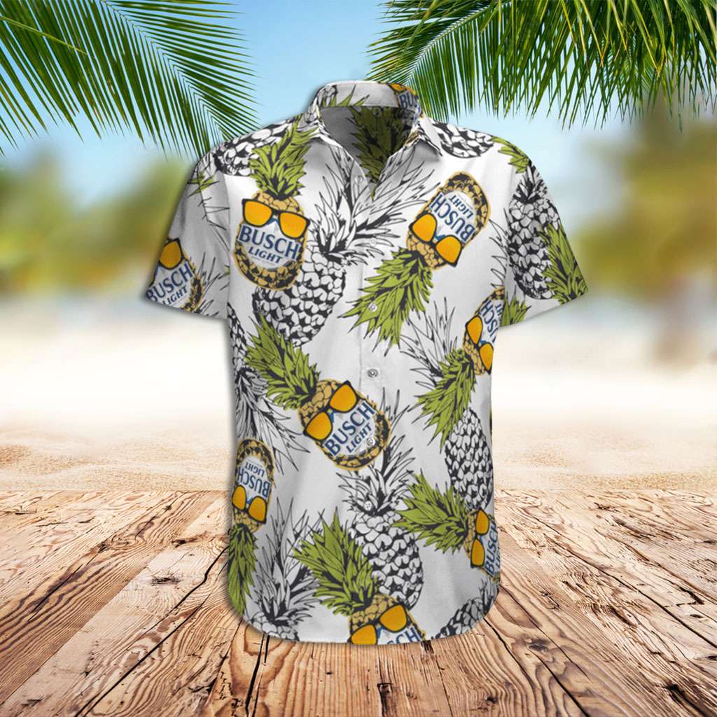 Busch Light Hawaiian Shirt Funny Pineapple Hawaiian Shirt