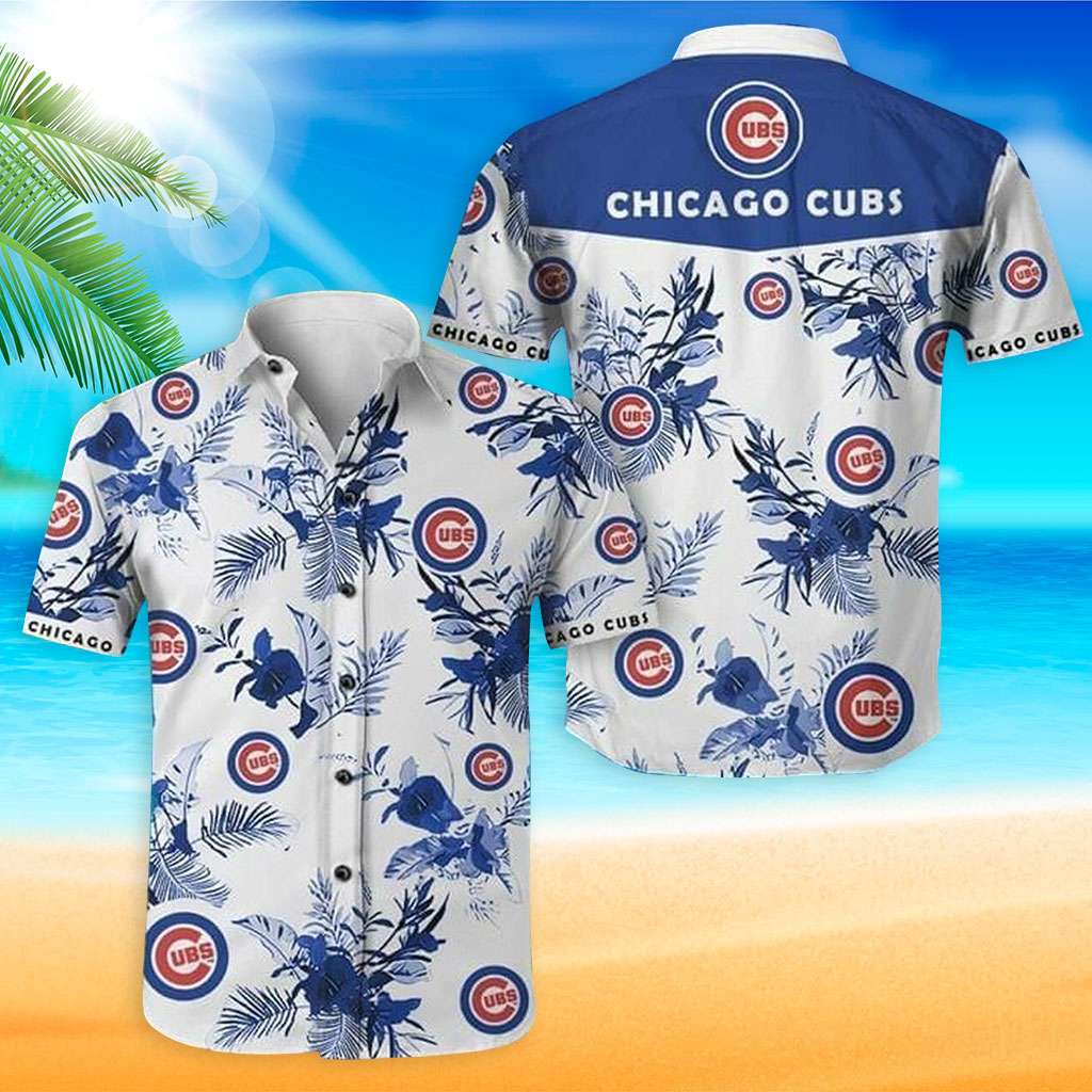 Cubs Hawaiian Shirt Chicago Cubs With Floral Summer Vacation Hawaiian Shirt