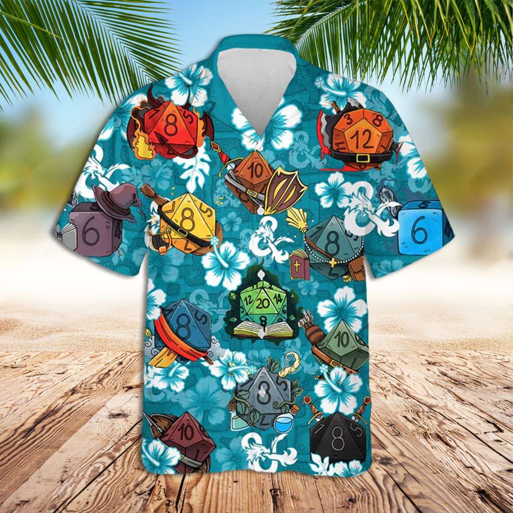 Dnd Hawaiian Shirt Dnd Flower Hawaiian Shirt