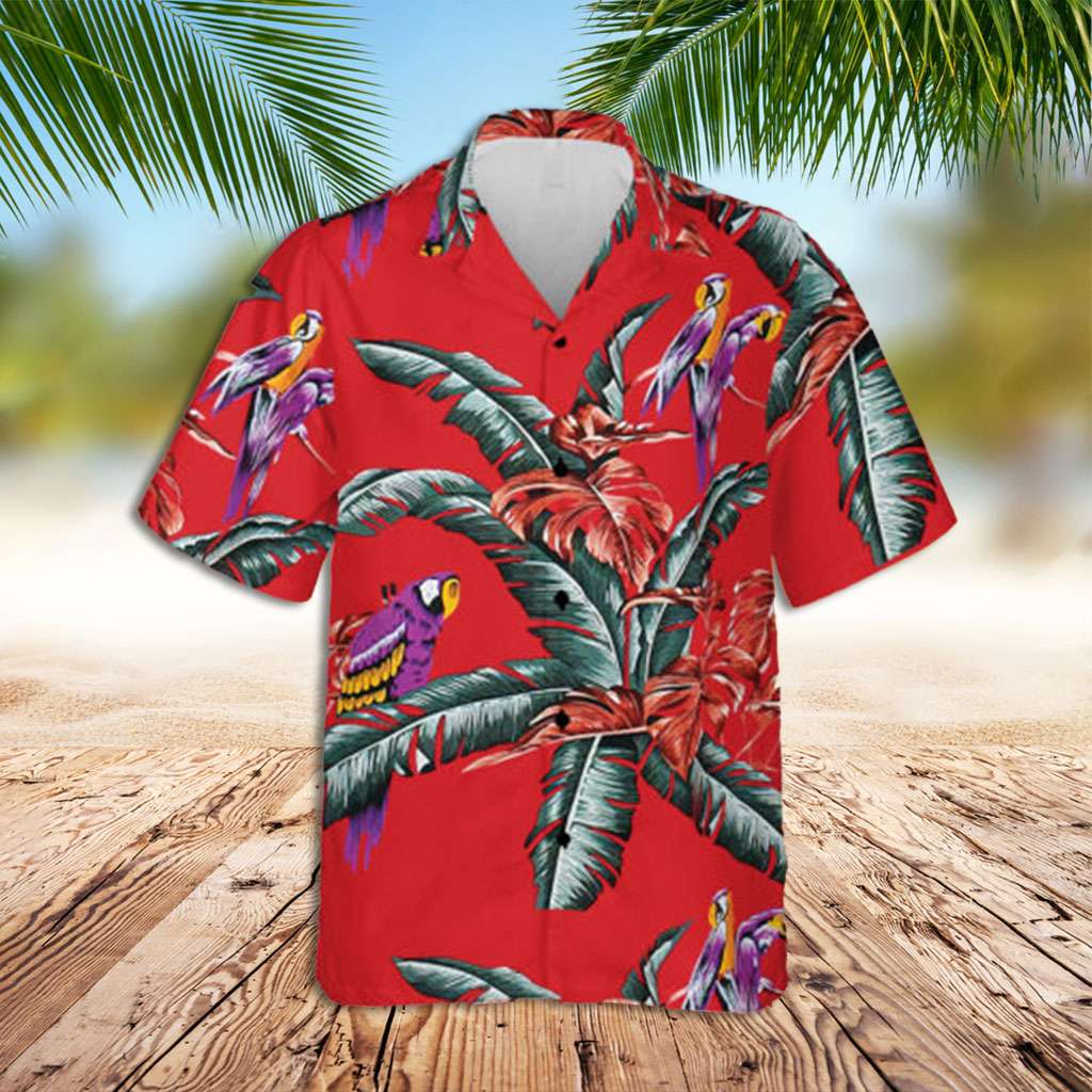 Magnum Pi Hawaiian Shirt Floral And Parrot Hawaiian Shirt