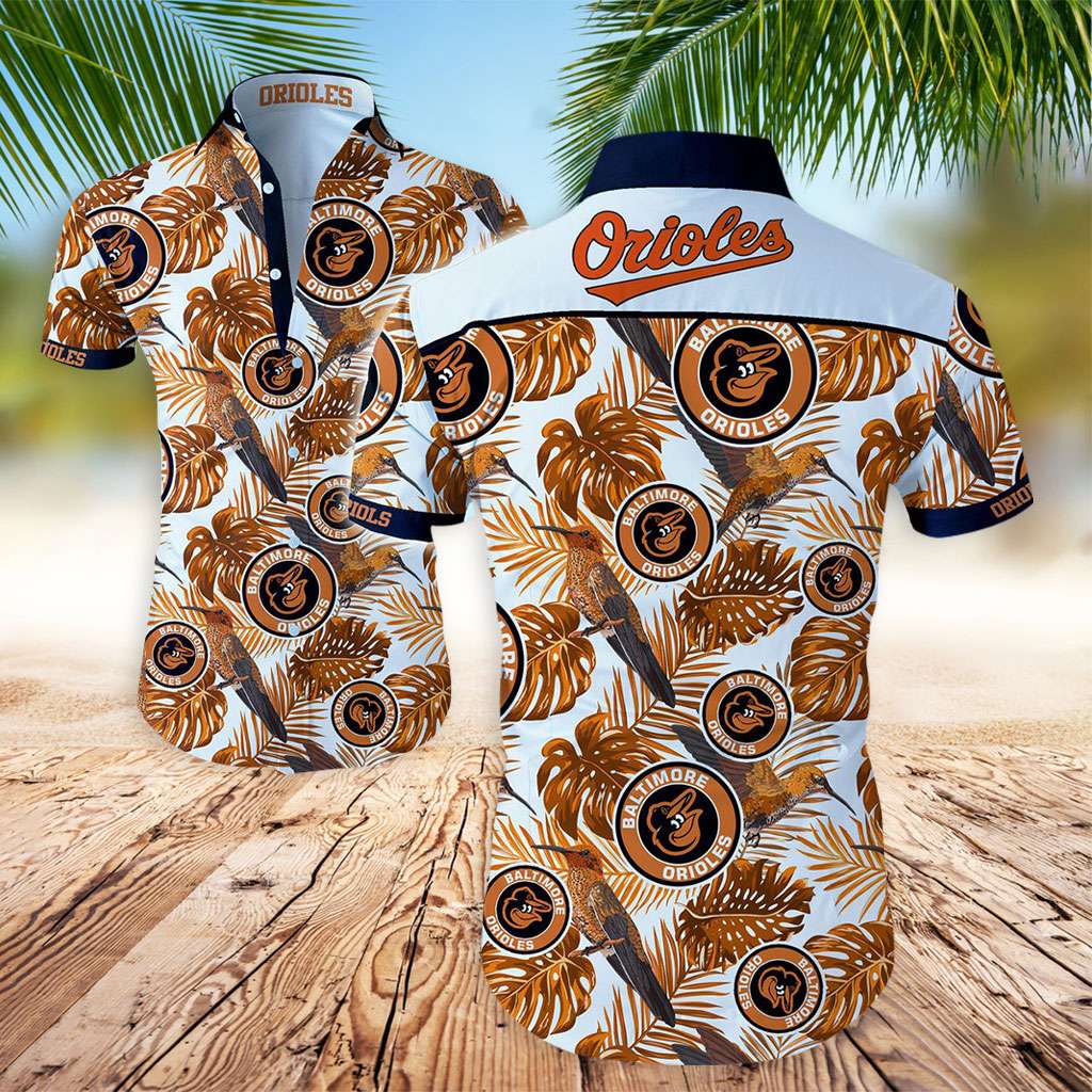 Orioles Hawaiian Shirt Baltimore Orioles Palm Leaves Hawaiian Shirt