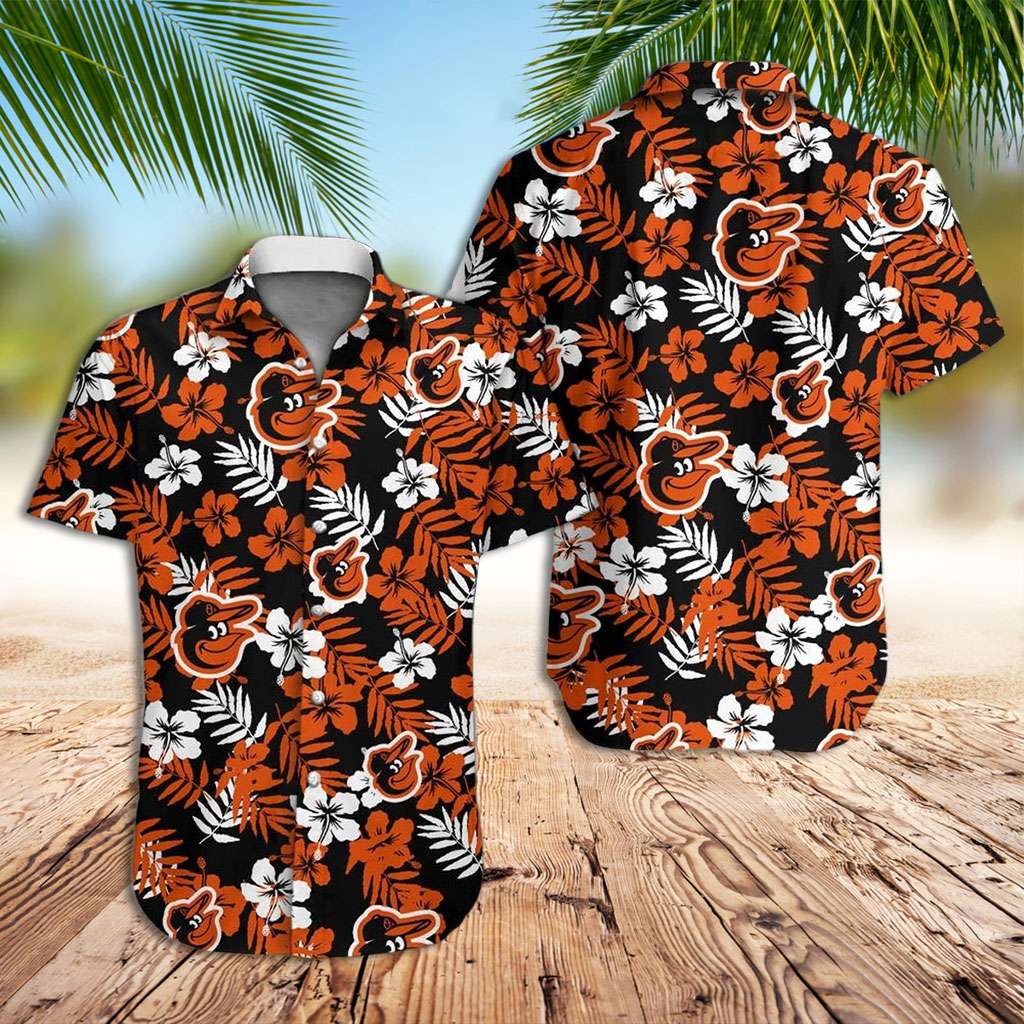 Orioles Hawaiian Shirt Baltimore Orioles With Tropical Floral Hawaiian Shirt