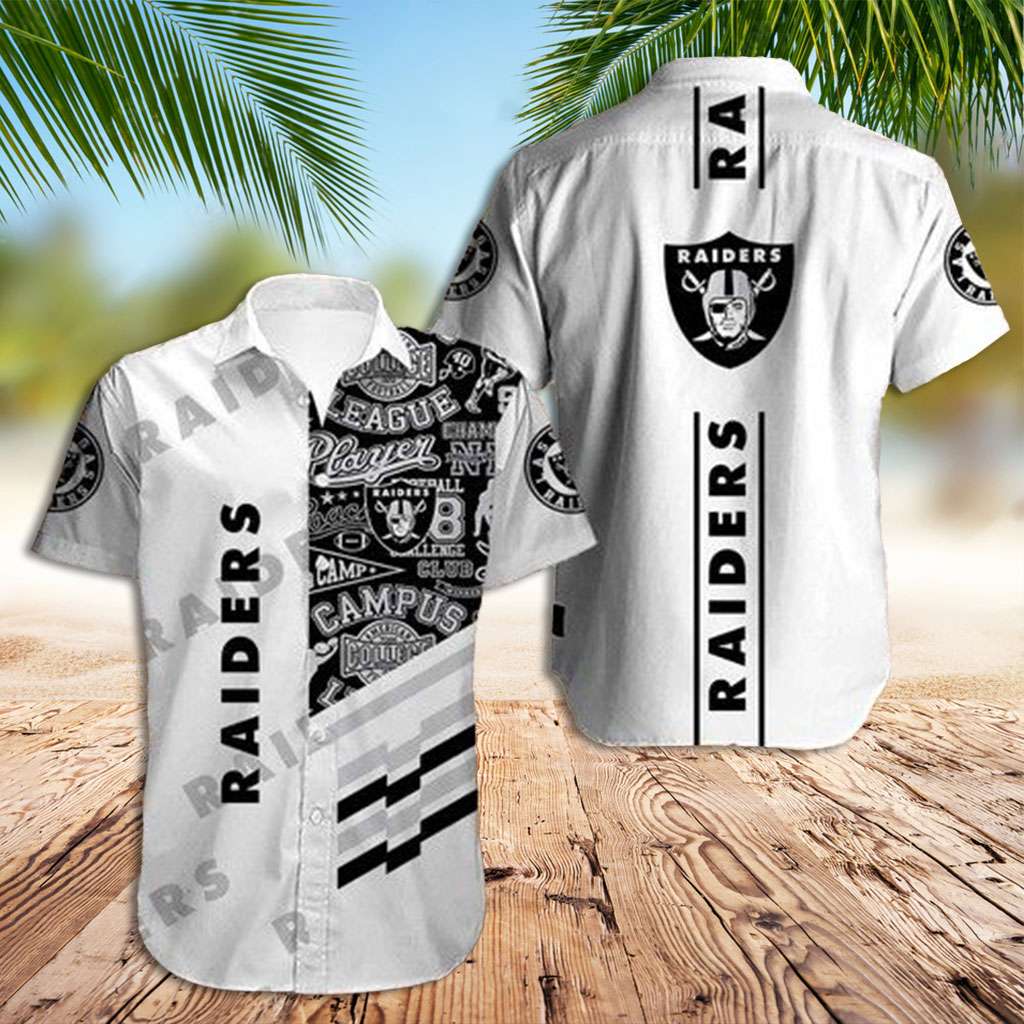 Raiders Hawaiian Shirt Raiders Campus Hawaiian Shirt