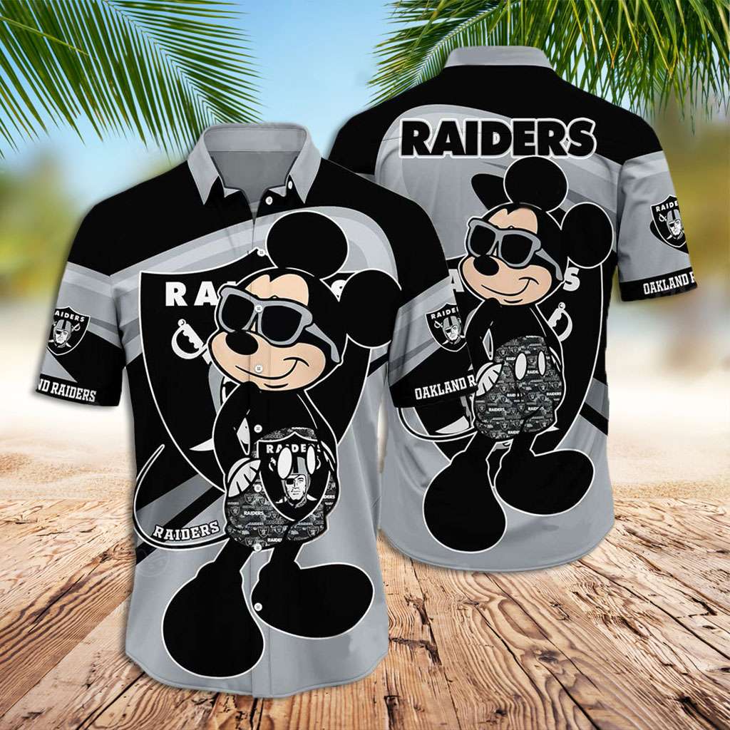 Raiders Hawaiian Shirt Raiders Mickey Hawaiian Shirt