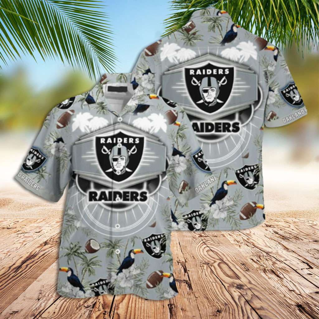 Raiders Hawaiian Shirt Raiders Tropical Summer Hawaiian Shirt