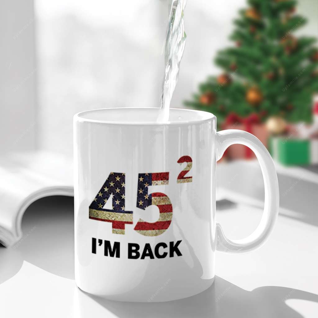 Trump I’m Back 45 Squared Trump Vintage Coffee Mug