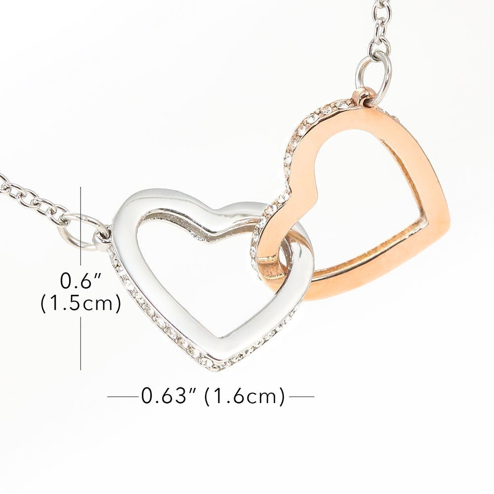 Mom Necklace To My Boyfriend's Mom You've Given Me A Gracious Man Interlocking Hearts Necklace