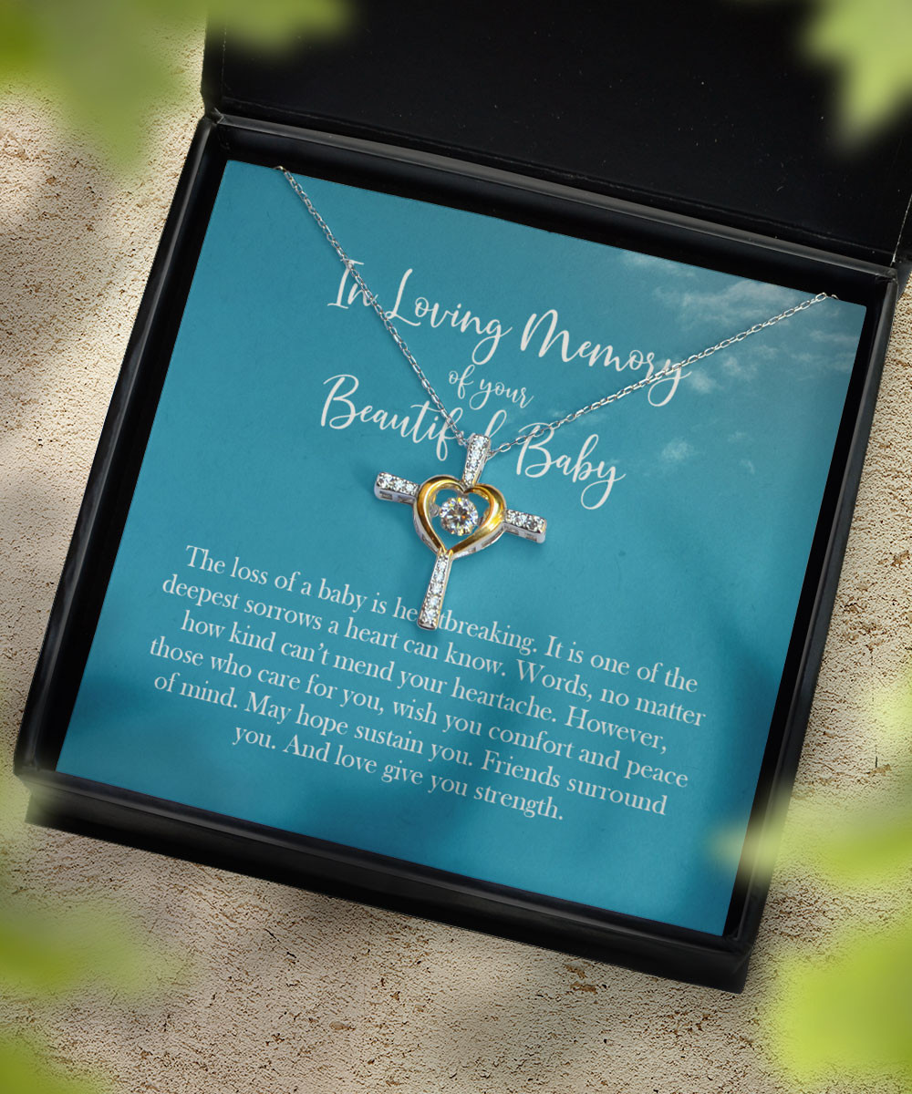 Mother Necklace In Loving Memory Of Your Beautiful Baby Cross Dancing Necklace