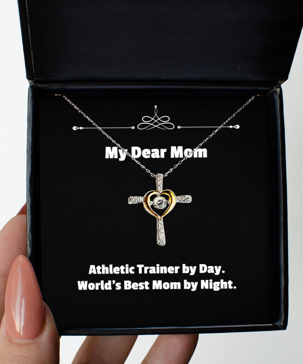Mother Necklace World's Best Mom By Night Cross Dancing Necklace