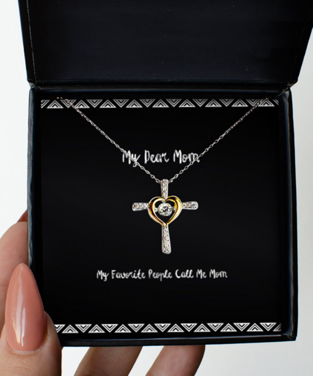 Mother Necklace My Favorite People Call Me Mom Mom Cross Dancing Necklace