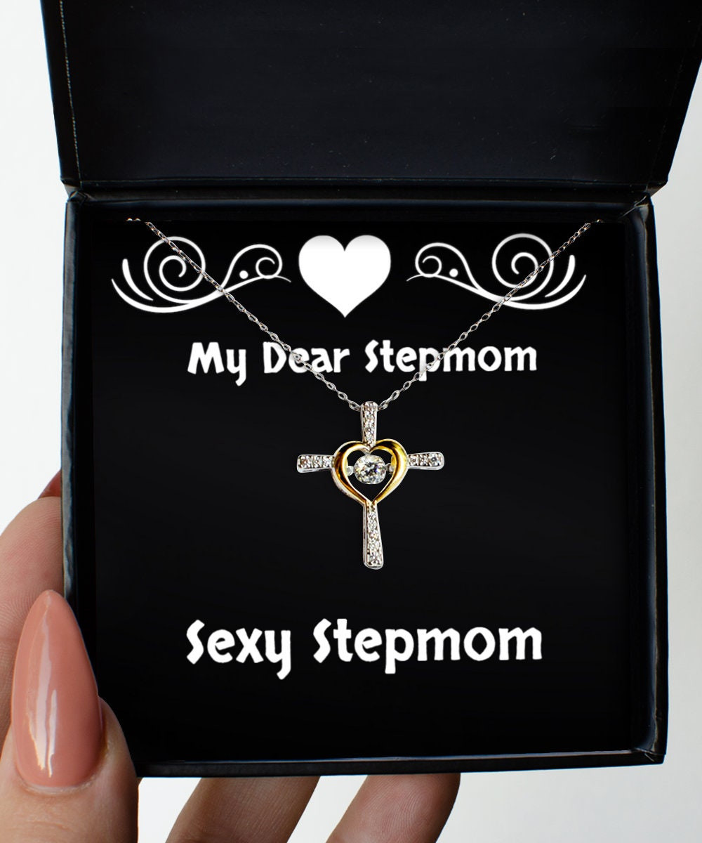 Step Mom Necklaces Sexy Stepmom Cross Dancing Necklace