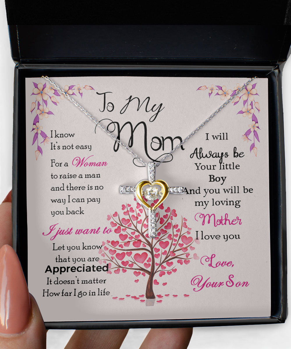 Mom Necklace I Know It’s Not Easy For A Woman Cross Dancing Necklace From Son To Mother