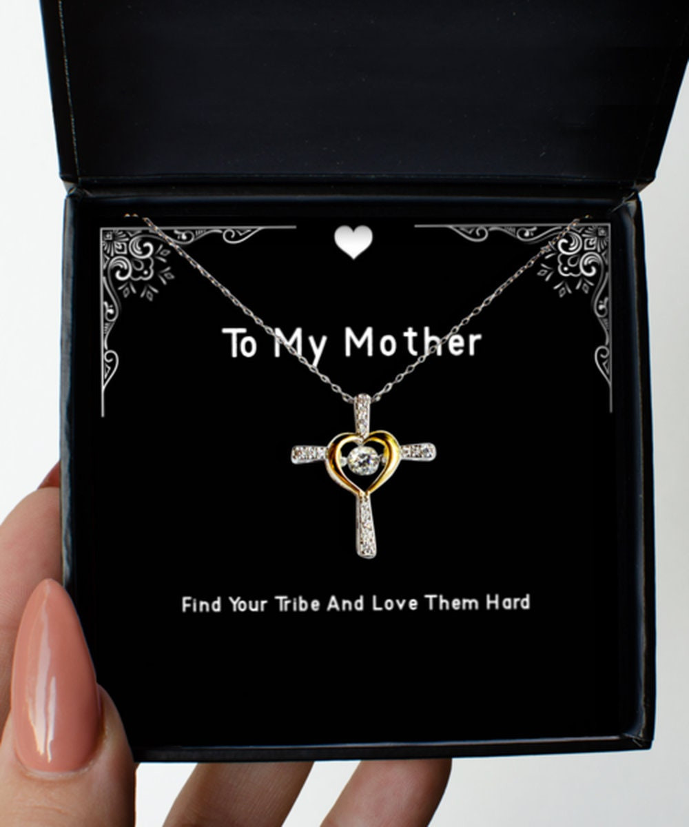 Necklace For Mom Find Your Tribe And Love Them Hard Cross Dancing Necklace